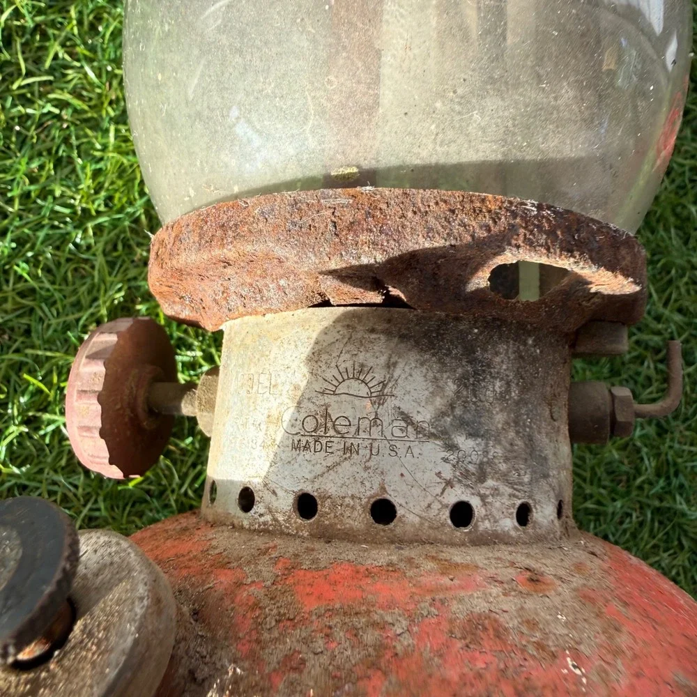 Vtg 1968 Red Coleman Lantern‎ Model 200A Single Mantle Outdoor Camping Untested